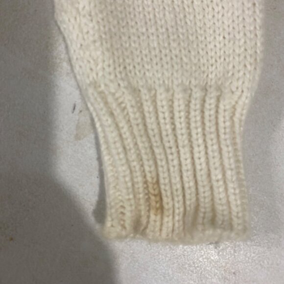 Vintage Studio Michelle Stuart Hand Knit Floral Cardigan Sweater S White Multico - Picture 12 of 13